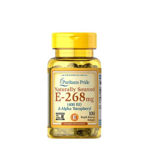 Puritan's Pride Vitamín E 400 IU z prírodného zdroja (100 Mäkká kapsula)