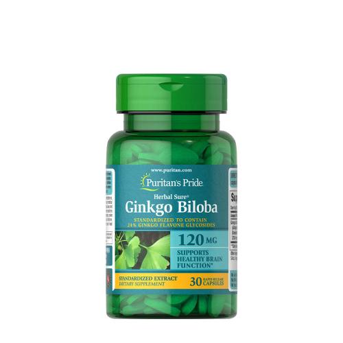 Puritan's Pride Ginkgo Biloba - extrakt z borovice papradia 120 mg (30 Kapsula)