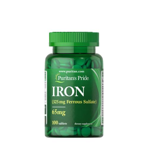 Puritan's Pride Železo 65 mg (síran železnatý 325 mg) (100 Tableta)