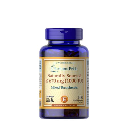 Puritan's Pride Vitamín E 1000 IU (Zmiešané tokoferoly)  (100 Mäkká kapsula)