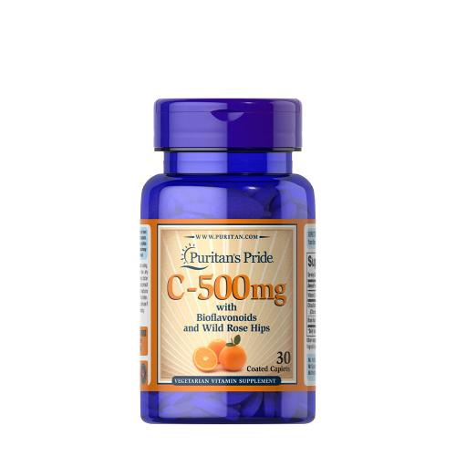 Puritan's Pride Vitamín C 500 mg kapsuly s bioflavonoidmi a šípkami (30 Kapsula)