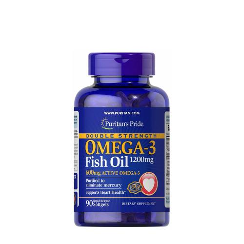 Puritan's Pride Dvojitá sila Omega-3 rybieho oleja - Double Strength Omega-3 Fish Oil (90 Mäkká kapsula)
