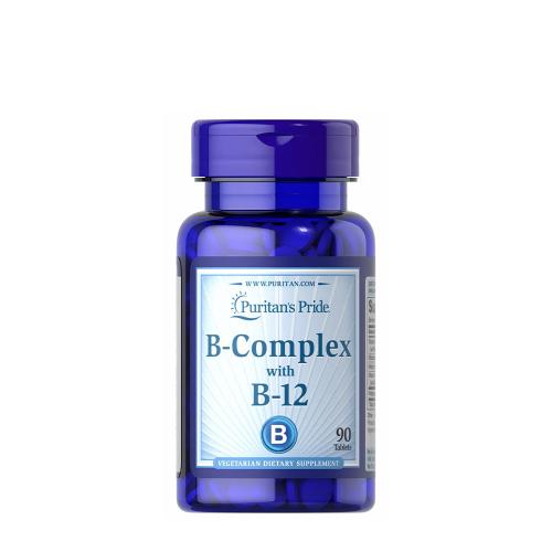 Puritan's Pride Vitamín B-komplex a vitamín B-12 - Vitamin B-Complex and Vitamin B-12 (90 Tableta)
