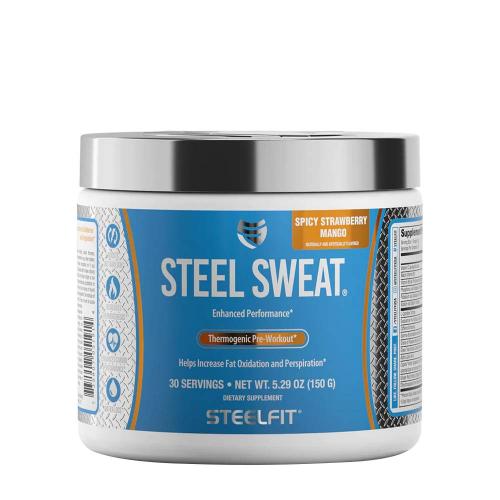 Steelfit Steel Sweat® - Termogénny predtréningový tréning - Steel Sweat® - Thermogenic Pre-workout (150 g, Spicy Strawberry Mango)