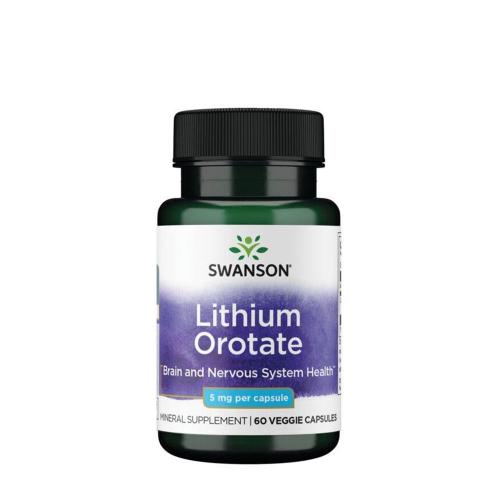 Swanson Orotát lítny - Lithium Orotate (60 Veg Kapsula)