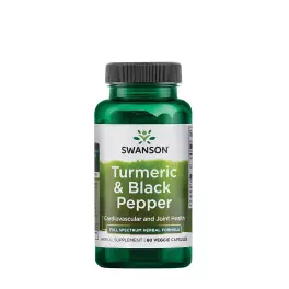   Swanson Turmeric & čierny korenie - Turmeric & Black Pepper (60 Kapsula)
