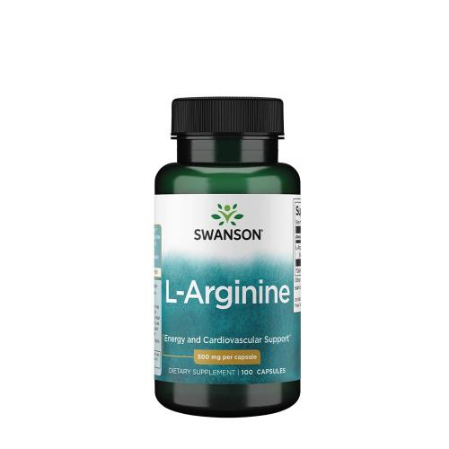 Swanson L-arginín 500 mg - L-Arginine 500 mg (100 Kapsula)
