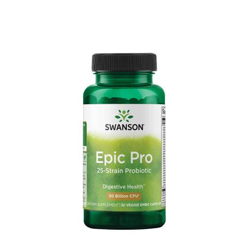 Swanson Epic Pro 25 kmeňov probiotík 30 BILLION CFU - Epic Pro 25-Strain Probiotic 30 BILLION CFU (30 Veg Kapsula)