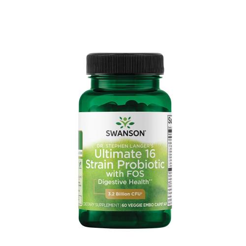 Swanson Dr. Stephen Langer's Ultimate 16 Strain Probiotic s FOS 3,2 BILLION CFU - Dr. Stephen Langer's Ultimate 16 Strain Probiotic with FOS 3.2 BILLION CFU (60 Veg Kapsula)