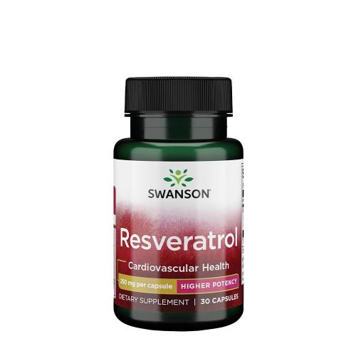 Swanson Resveratrol - vyššia účinnosť 250 MG - Resveratrol - Higher Potency 250 MG (30 Kapsula)