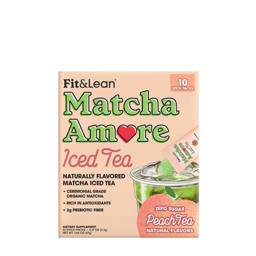 Fit & Lean Matcha Amore - Iced Tea (47 g, Broskyňový ľadový čaj)