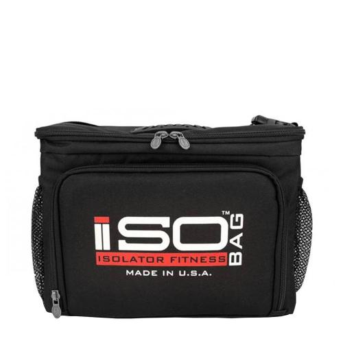 Isolator Fitness ISOBAG 6 Meal - taška na 6 jedál (1 ks, Čierna, červená a biela s logom)
