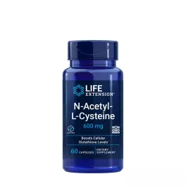 Life Extension N-acetyl-L-cysteín (NAC) 600 mg (60 Kapsula)