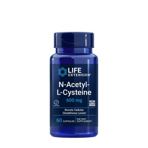 Life Extension N-acetyl-L-cysteín (NAC) 600 mg (60 Kapsula)