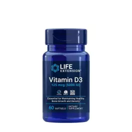   Life Extension Vitamín D3 125 mcg (5000 IU) (60 Mäkká kapsula)