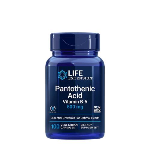 Life Extension Podpora zdravého bunkového metabolizmu Kyselina pantoténová 500 mg (100 Veg Kapsula)