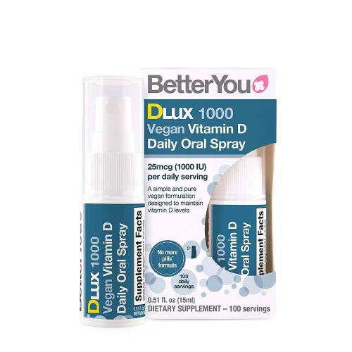 BetterYou Dlux Vegan Vitamín D 1000 IU ústny sprej (15 ml)