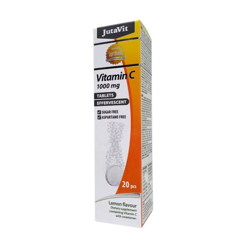 JutaVit Vitamin C 1000 mg effervescent tablet (20 Šumivé tablety, Citrón)