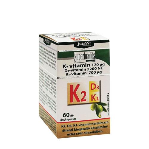 JutaVit Vitamin K2+D3+K1 (60 Mäkká kapsula)