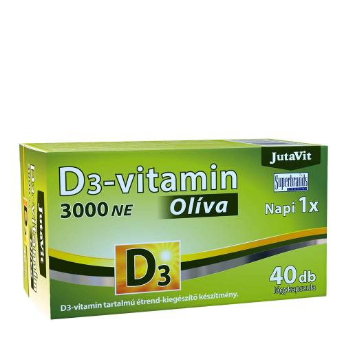 JutaVit Vitamin D3 3000 IU (Olive) (40 Mäkká kapsula)