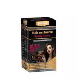   JutaVit Hair Exclusive Gummy Vitamin (60 Gumový cukor, Jahoda)