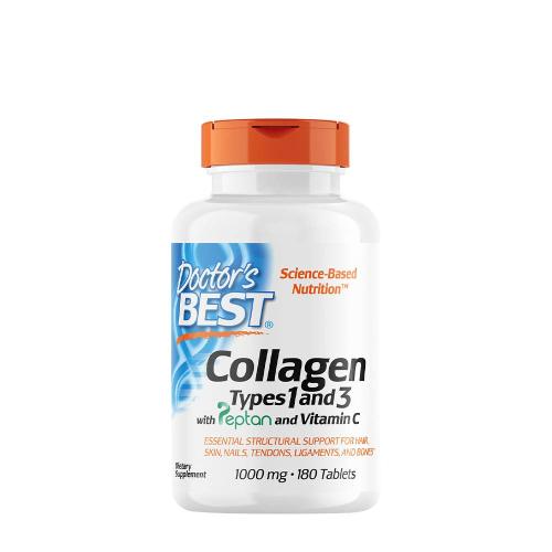 Doctor's Best Kolagén typu 1 a 3 + vitamín C 1000 mg  (180 Tableta)