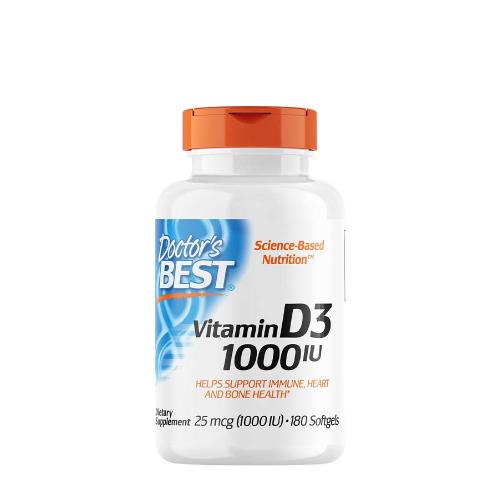 Doctor's Best Vitamín D 1000 IU (180 Mäkká kapsula)