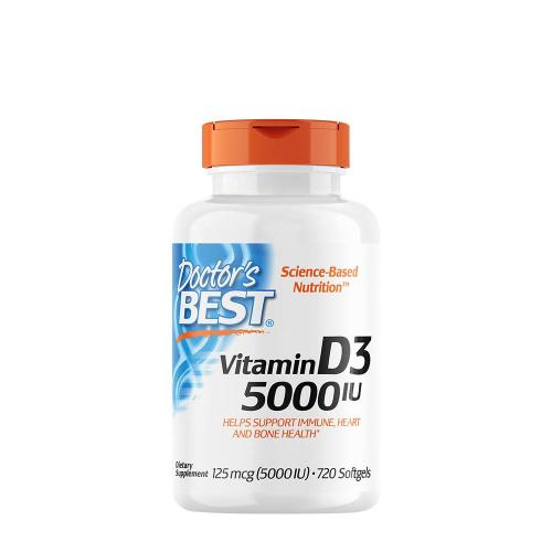 Doctor's Best Vitamín D 5000 IU (720 Mäkká kapsula)