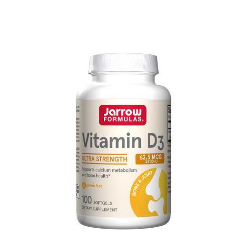 Jarrow Formulas Vitamín D3 2500 IU (100 Mäkká kapsula)