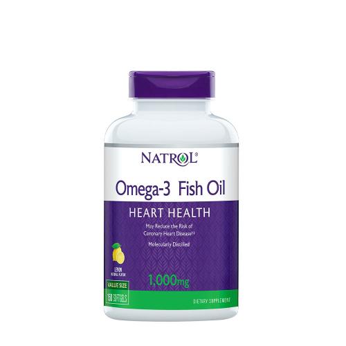 Natrol Omega 3 1000 mg rybí olej  (150 Mäkká kapsula, Prírodný citrón)