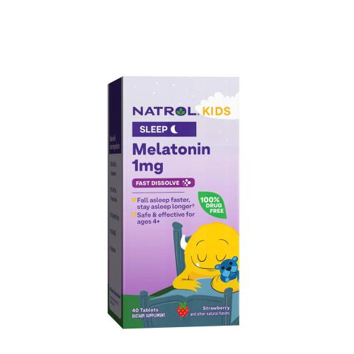 Natrol Detský melatonín - Kids Melatonin (40 Tableta, Jahoda)