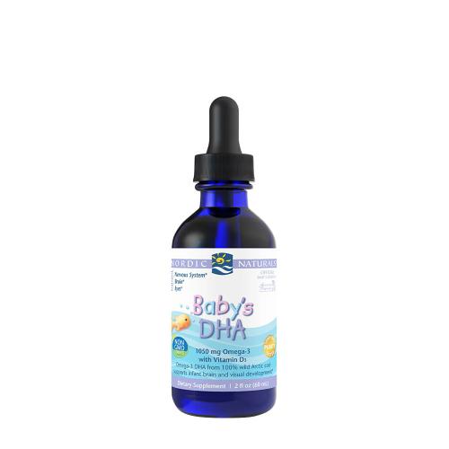 Nordic Naturals Omega-3 s vitamínom D pre dojčatá 1050 mg (60 ml, Bez príchute)