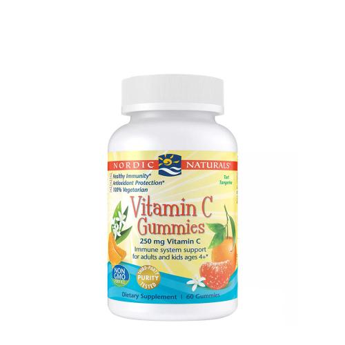 Nordic Naturals Vitamín C 250 mg (60 Gumový cukor, Mandarín)