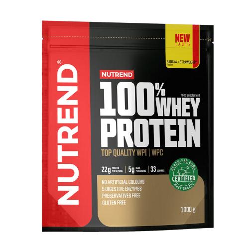 Nutrend 100% srvátkový proteín - 100% Whey Protein (1000 g, Banán jahodový)