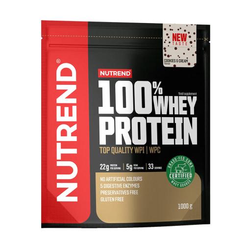 Nutrend 100% srvátkový proteín - 100% Whey Protein (1000 g, Čokoládové sušienky a krém)