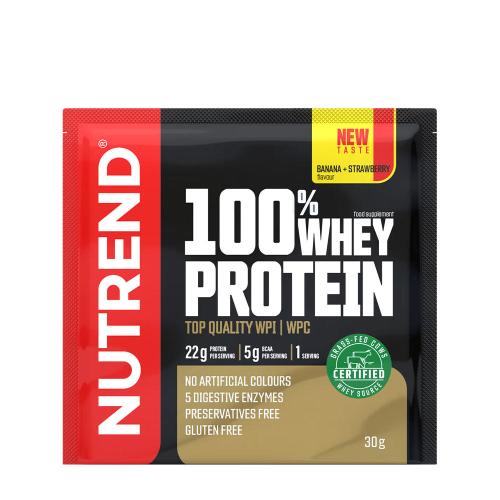 Nutrend 100% srvátkový proteín - 100% Whey Protein (30 g, Banán jahodový)