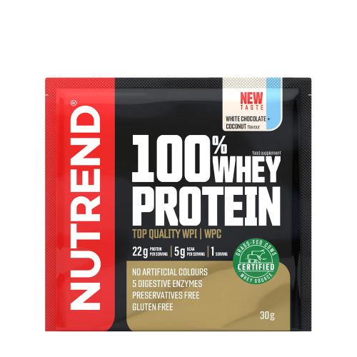 Nutrend 100% srvátkový proteín - 100% Whey Protein (30 g, Kokosová biela čokoláda)