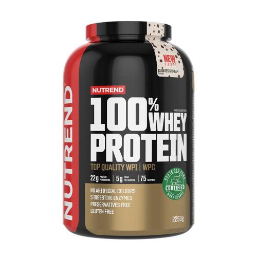 Nutrend 100% srvátkový proteín - 100% Whey Protein (2250 g, Čokoládové sušienky a krém)