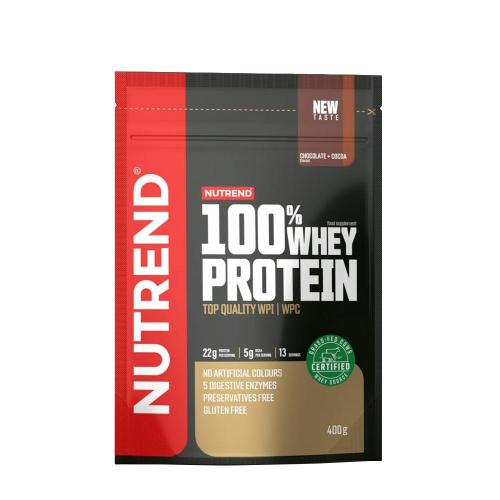 Nutrend 100% srvátkový proteín - 100% Whey Protein (400 g, Čokoláda a kakao)