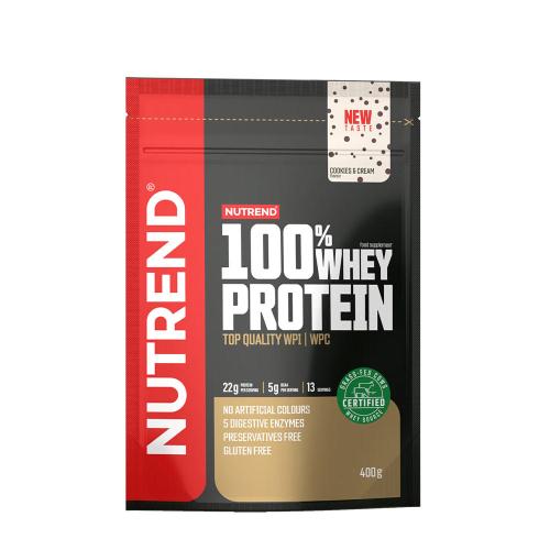 Nutrend 100% srvátkový proteín - 100% Whey Protein (400 g, Čokoládové sušienky a krém)