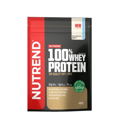 Nutrend 100% srvátkový proteín - 100% Whey Protein (400 g, Kokosová biela čokoláda)