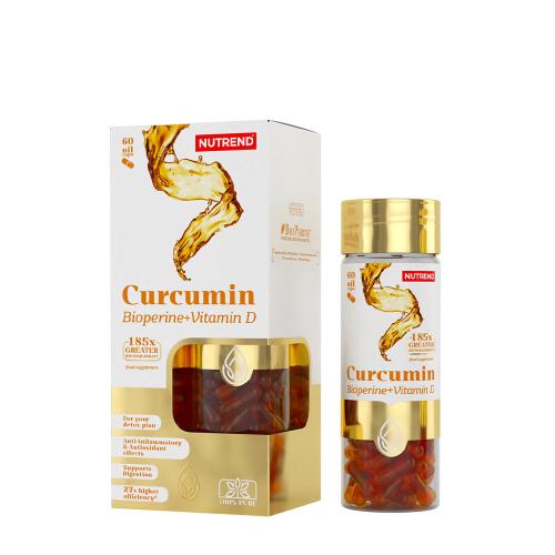 Nutrend Kurkumín + bioperín + vitamín D - Curcumin + Bioperine + Vitamin D (60 Kapsula)