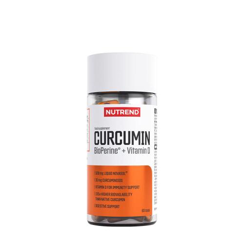 Nutrend Kurkumín + bioperín + vitamín D - Curcumin + Bioperine + Vitamin D (60 Kapsula)
