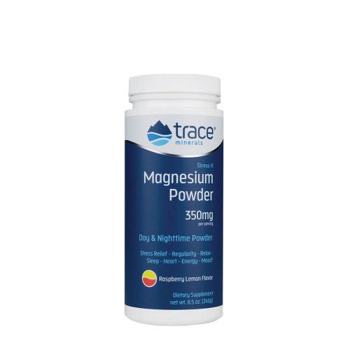 Trace Minerals Stress-X Magnesium Powder Horčík v prášku (240 g, Malina a citrón)