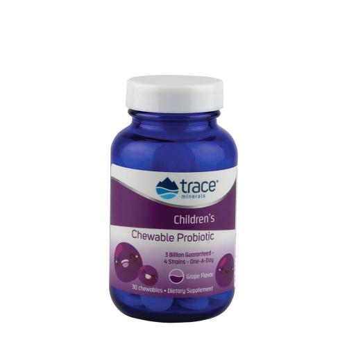 Trace Minerals Probiotické žuvacie tablety pre deti  (30 Žuvacia tableta, Hrozno)