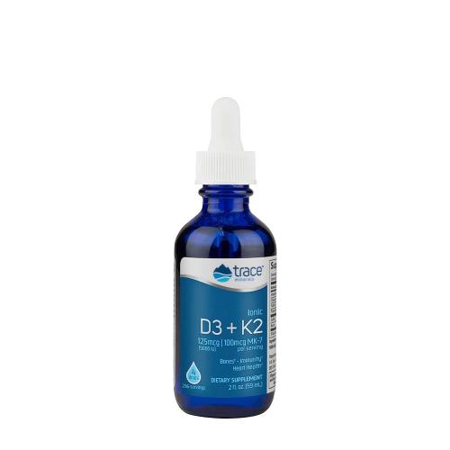 Trace Minerals Iontový vitamin D3+K2  (59 ml)