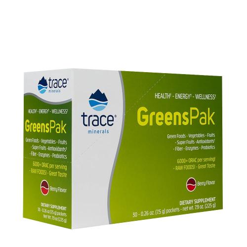 Trace Minerals Zelený balík  (30 Balenie, bobuľa)