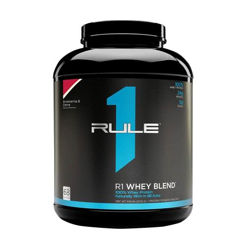 Rule1 Whey Blend Zmiešaný srvátkový proteínový prášok  (2176 g, Jahoda a krém)