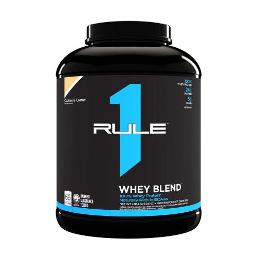 Rule1 Whey Blend Zmiešaný srvátkový proteínový prášok  (2240 g, Čokoládové sušienky a krém)