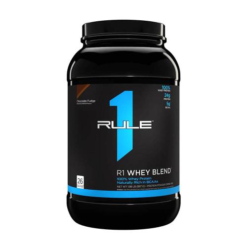 Rule1 Whey Blend Zmiešaný srvátkový proteínový prášok  (897 g, Čokoládový fondán)